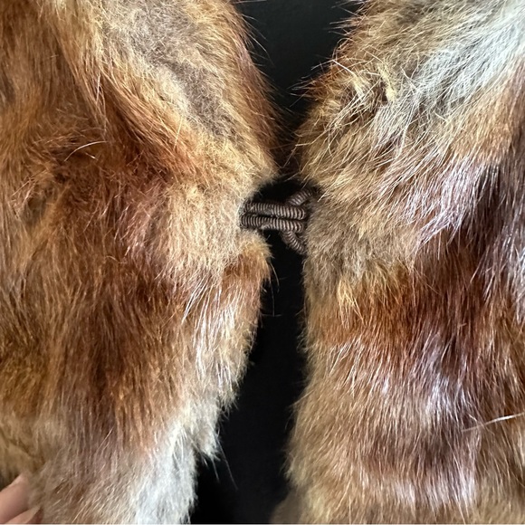 Vtg Kuhl Rich Brown Real Fur Teddy Cape for Women, Shrug, Shawl 40s 50s 60s Soft - Picture 7 of 13